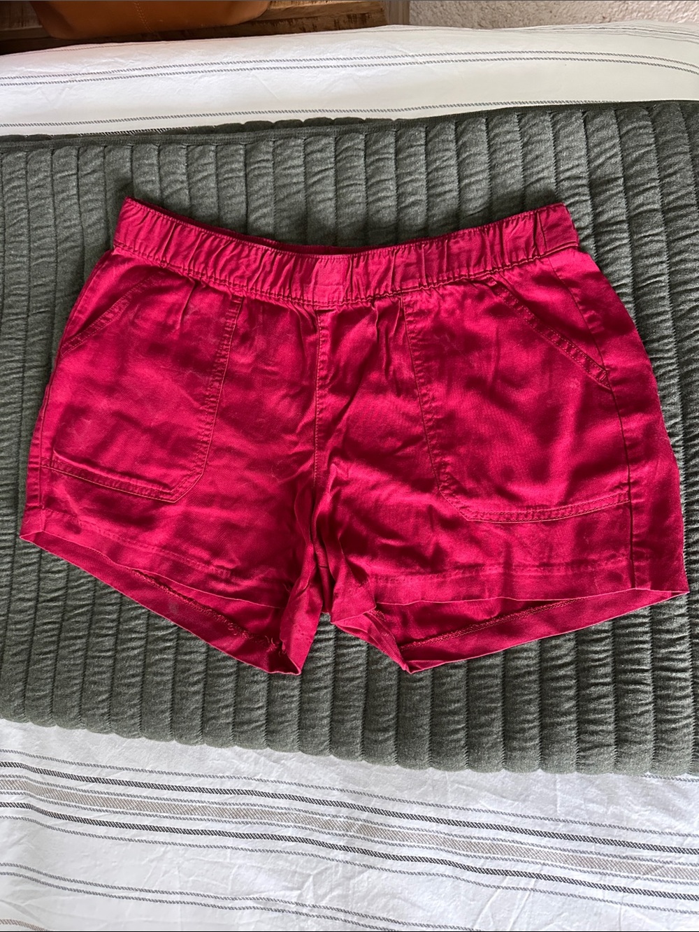 Old Navy Dark Red High-Waist Casual Shorts